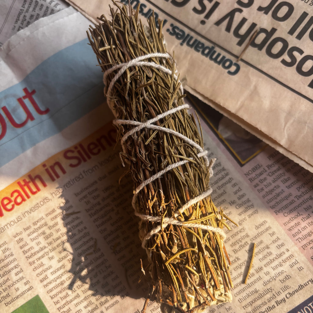 Sacred Rosemary Sage Smudge Stick | Believed to Cleanse Spaces, Refresh Energy & Invite Positive Vibrations