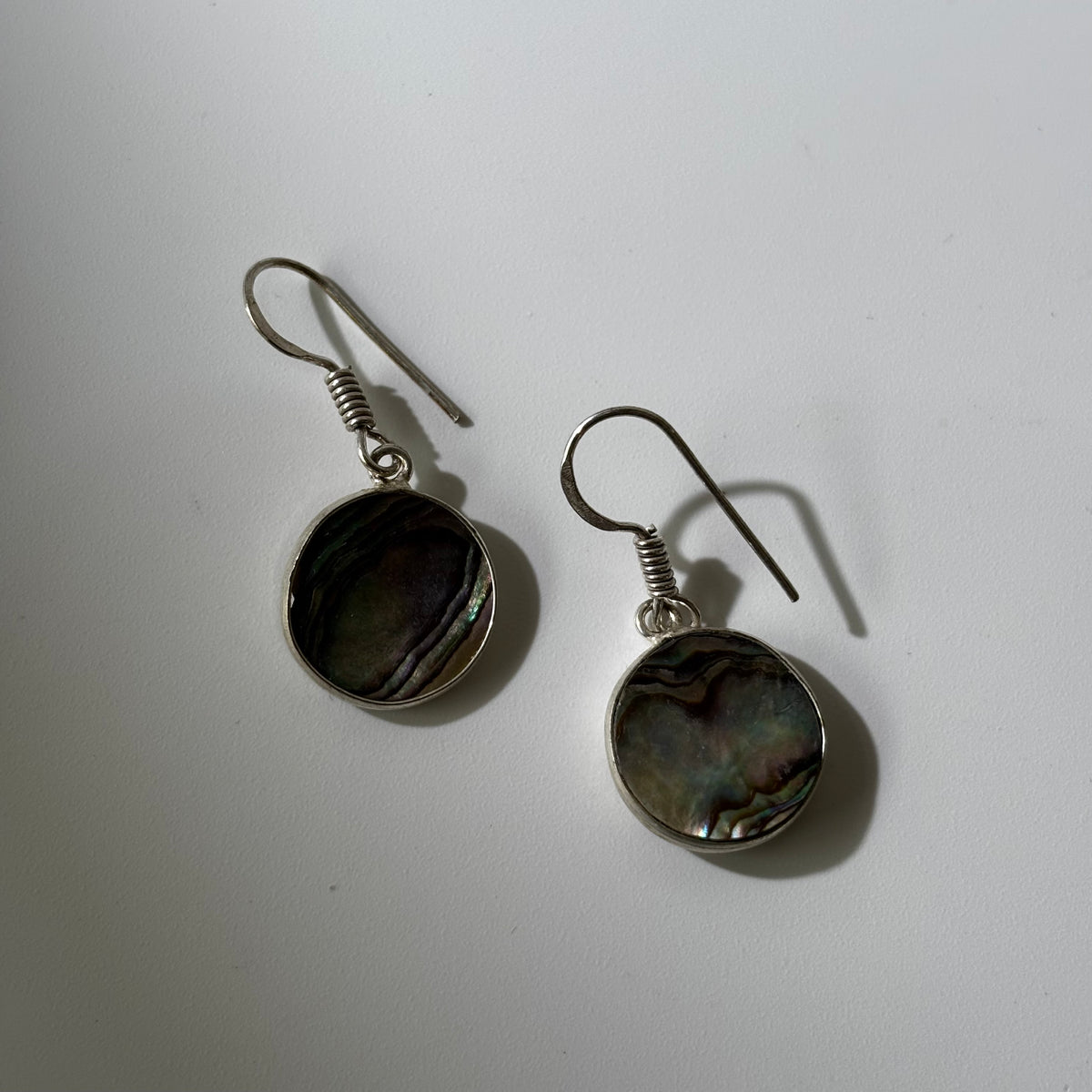 Abalone Shell Earings - Natural Sea Shell Silver Plated | Abulón IV