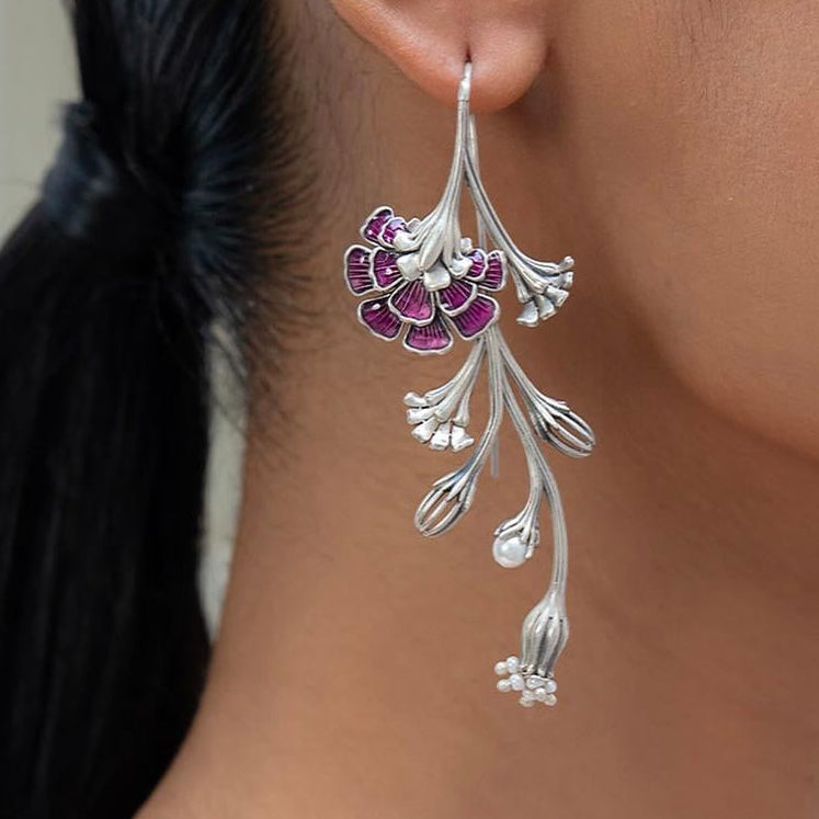 Guldasta Earing - Silver Plated | Symbolising Grace