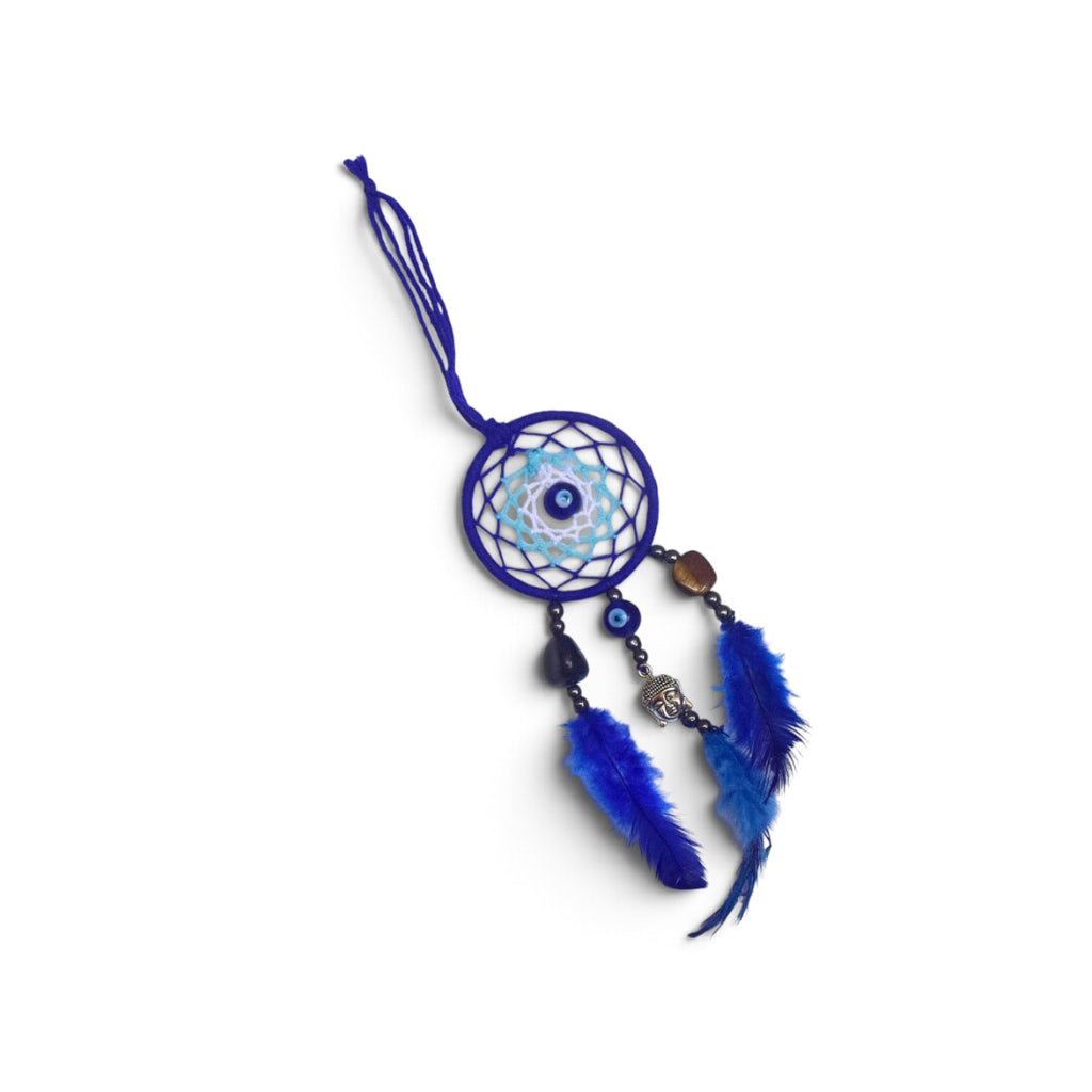 Evil Eye Dream Catcher - With Natural Crystals & Buddha Charm