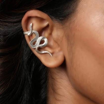 Naga Totem Ear Cuff - Silver Plated | Symbolising Transformation