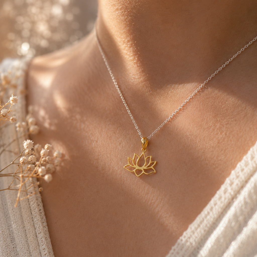 Sacred Code Pendant 04 - Brass Gold Plated | Lotus A Pure Awakening