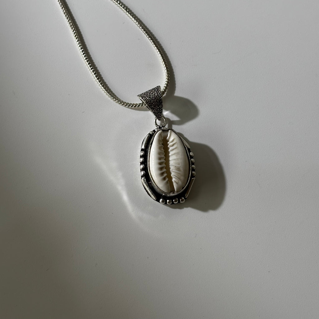 Kauri Shell Pendant - Natural Cowrie Cowry Oxidised | Mar II