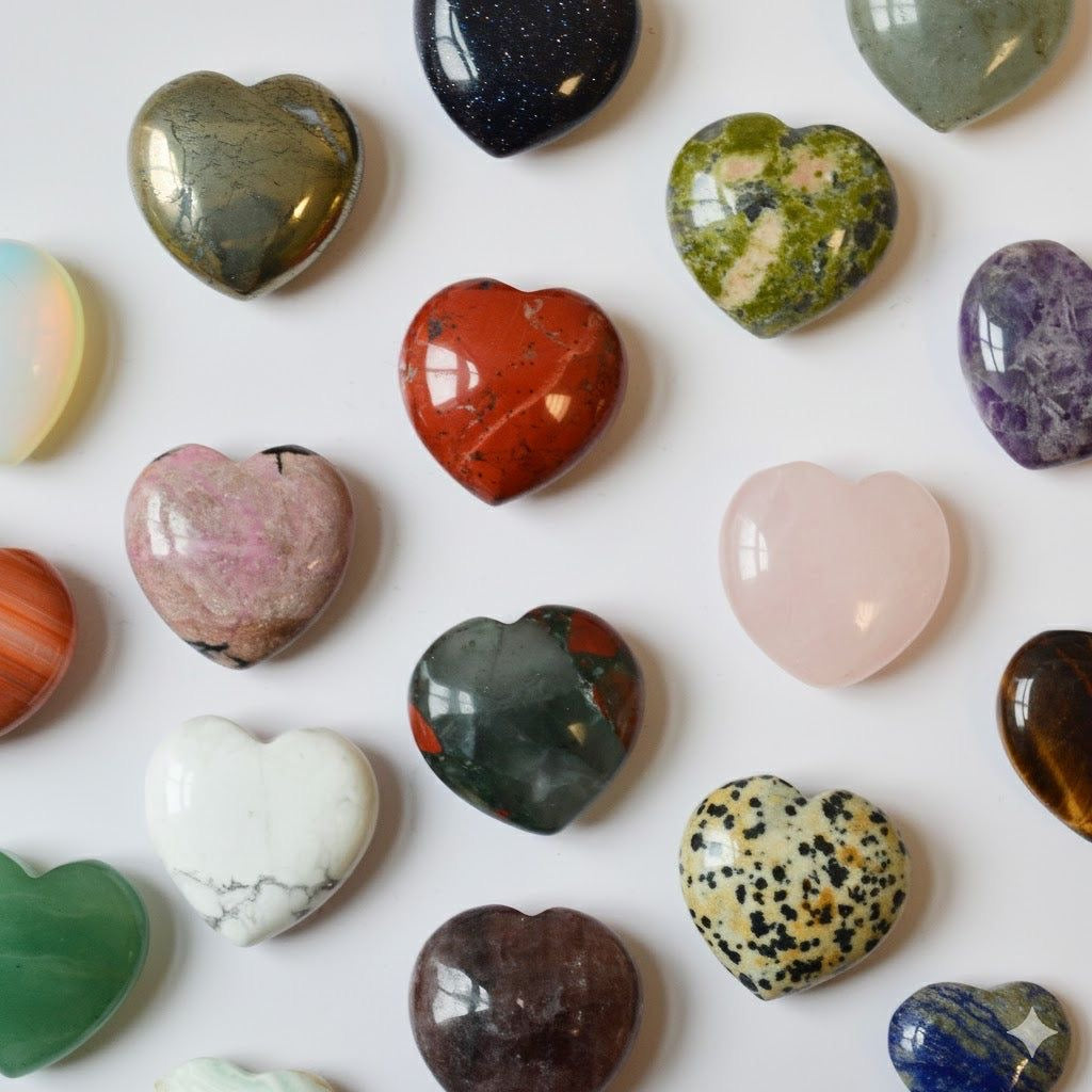 Crystal Hearts Mixed - Assorted Natural Gemstones