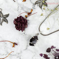 Garnet Pendant -  Raw Natural Stone Silver Plated | Emblem of Passion