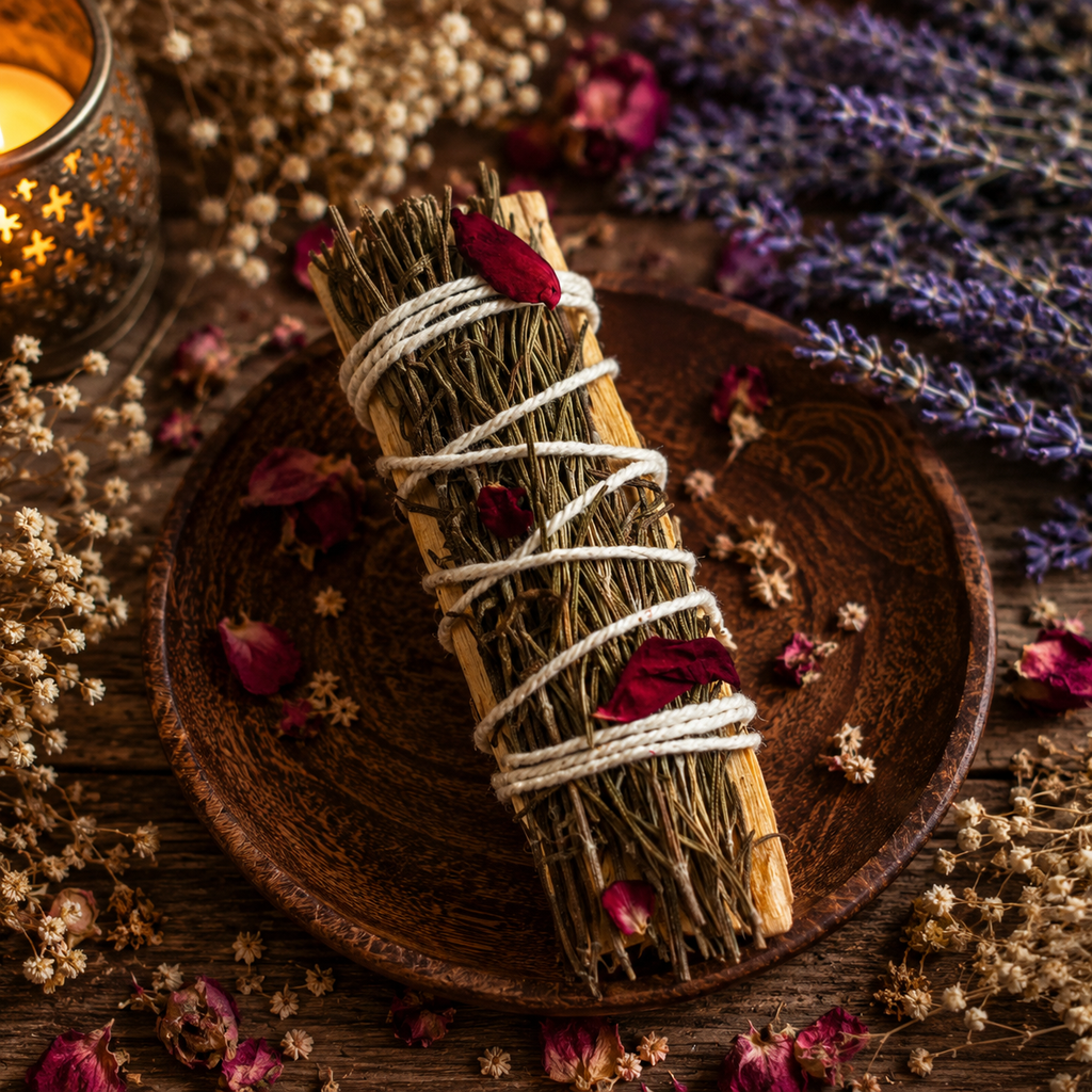 Rosemary & Rose Sprinkled Palo Santo Holy Wood Smudge Stick | Arbor