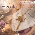 Hecate Pendant - Wheel Of Hecate Goddess Gold Plated Anti tarnish (With Chain)