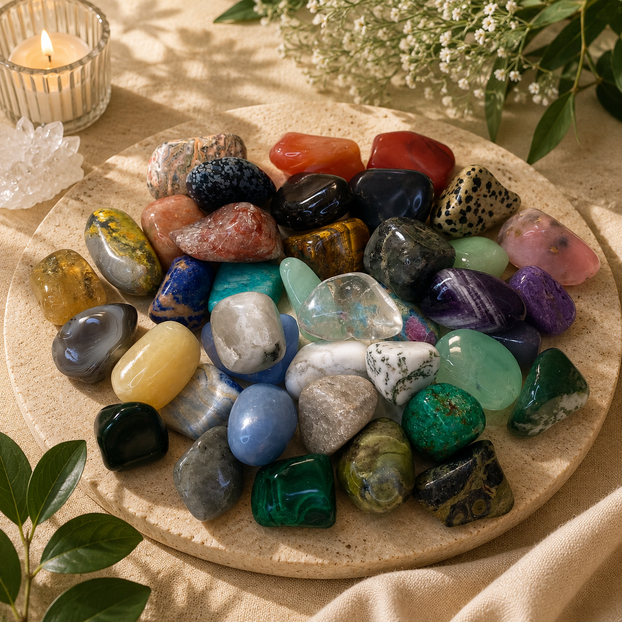 Crystals Tumble Stones Mixed - Assorted Natural Gemstones