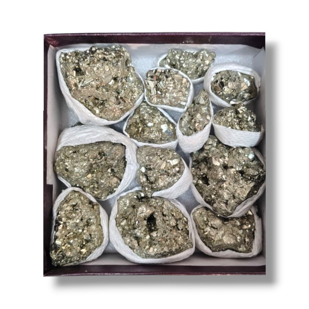 Pyrite Stone Crystal Cluster – Raw Natural Peru AAA Grade | Vastu Inspired Abundance Accent
