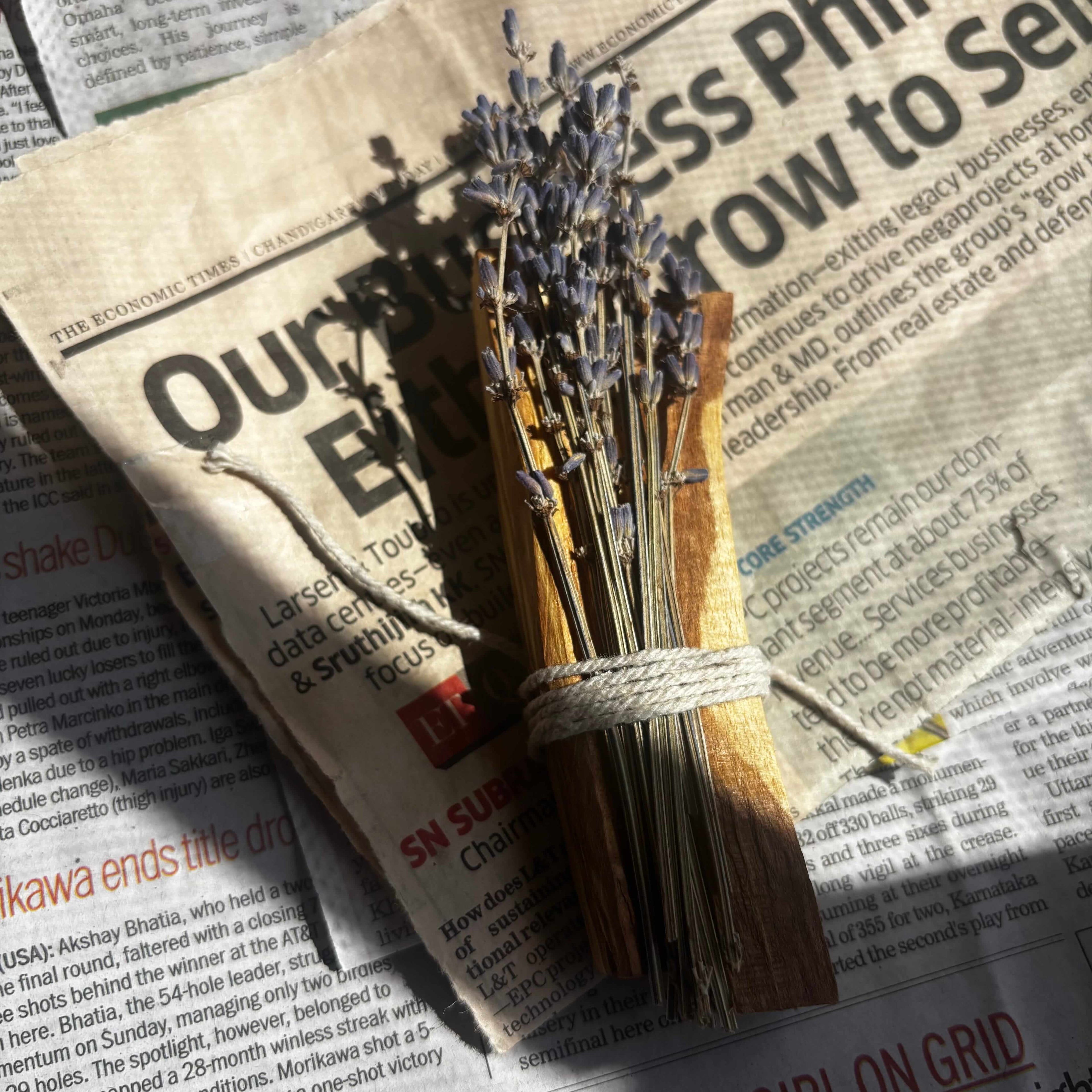 Lavender Palo Santo Holy Wood Smudge Stick | Believed to Support Calmness, Emotional Balance & Gentle Energy Cleansing