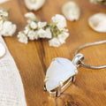 Opalite Pendant -  Raw Natural Stone Silver Plated | Emblem of Serenity