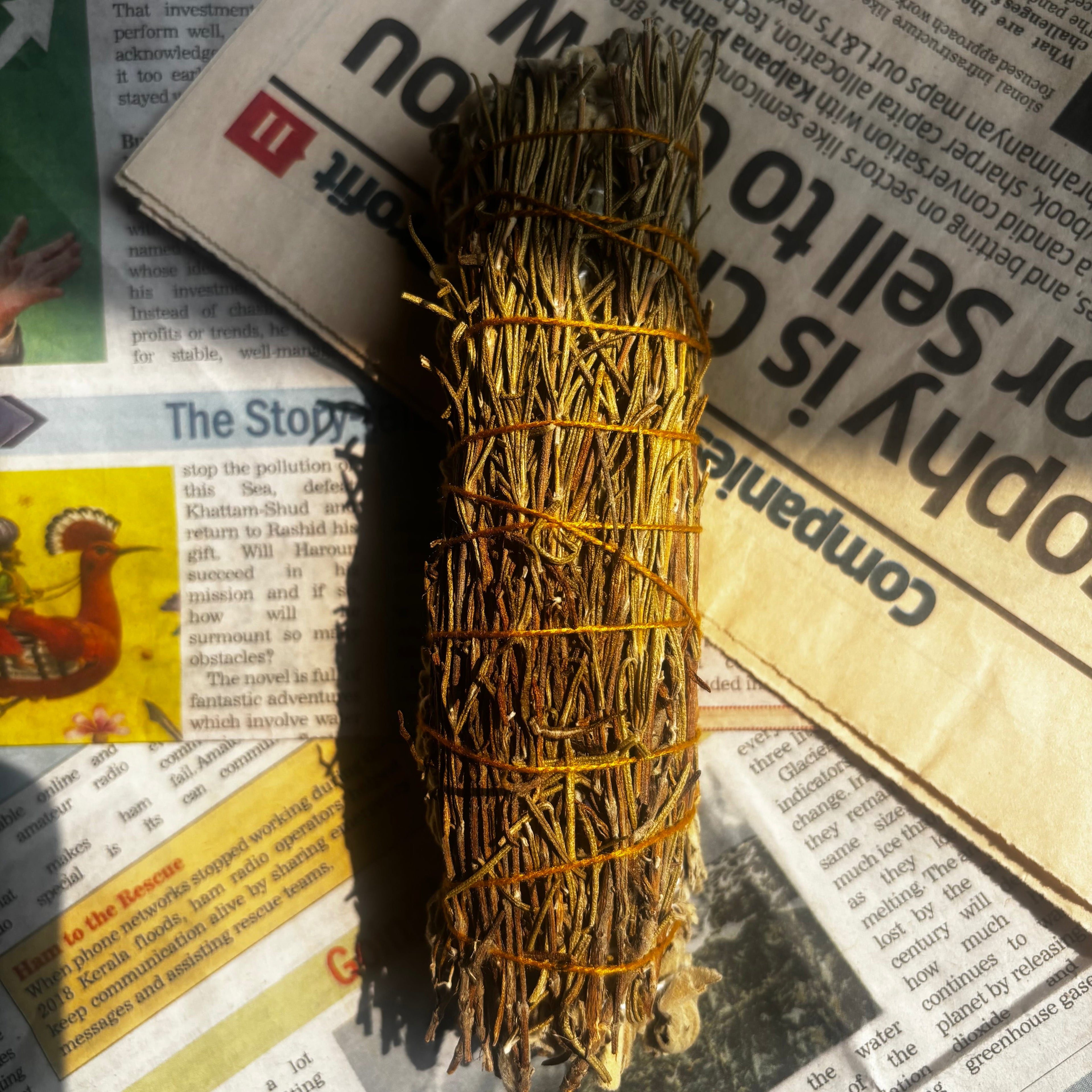 Sacred Rosemary Sage Smudge Stick | Believed to Purify Energy, Strengthen Protection & Promote Mental Clarity