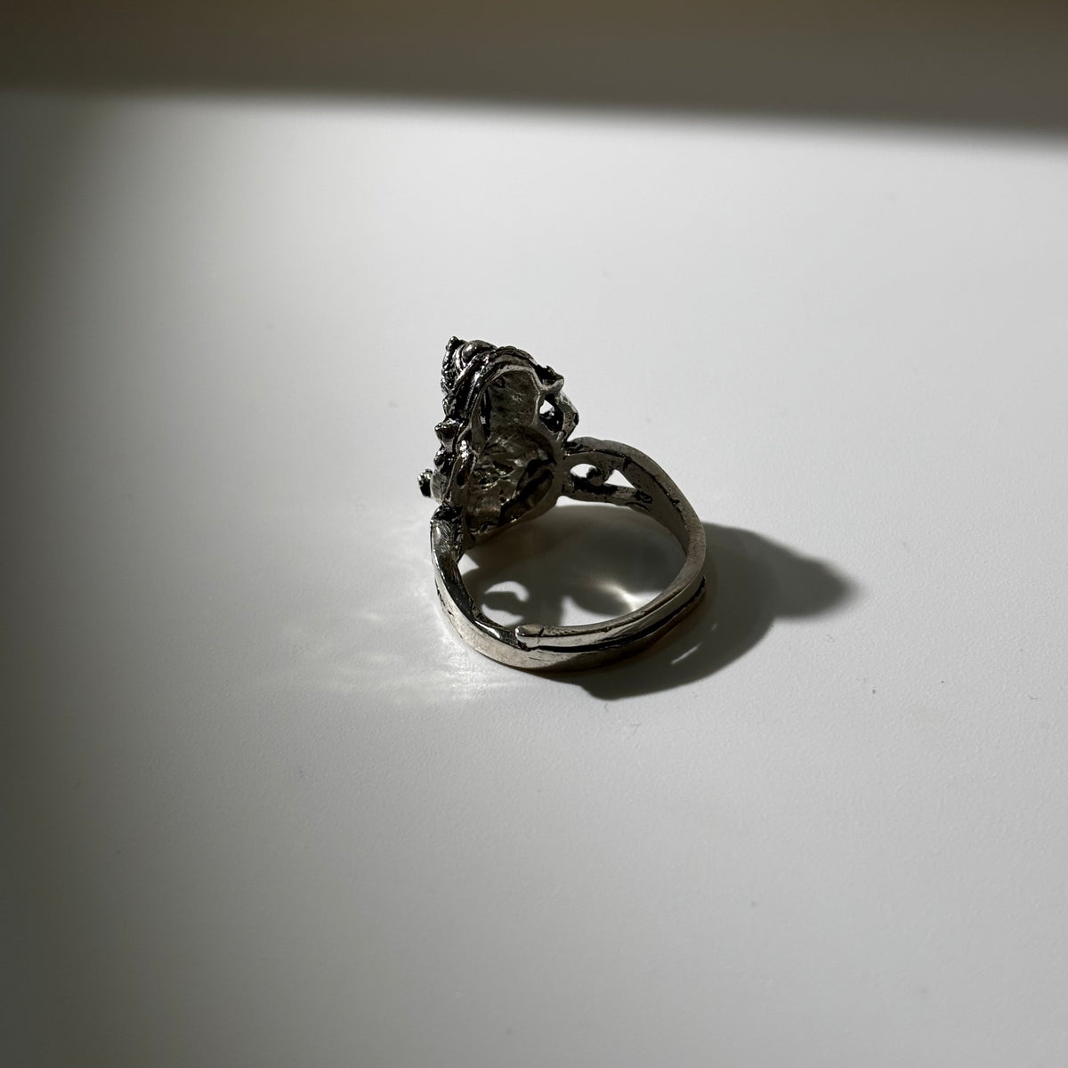 Lord Ganesha Ring - Ganpati Ji Carved Oxidised Adjustable | Sagrado