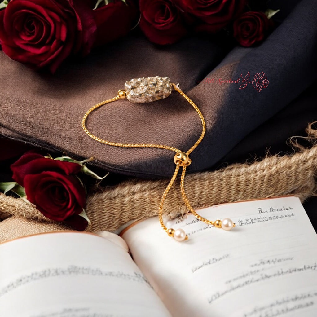 Pyrite Bracelet - Raw Natural Stone | Adjustable