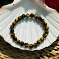 Tiger Eye Bracelet - Original Round | Traditionally Known as a Stone of Confidence, Courage & Protection