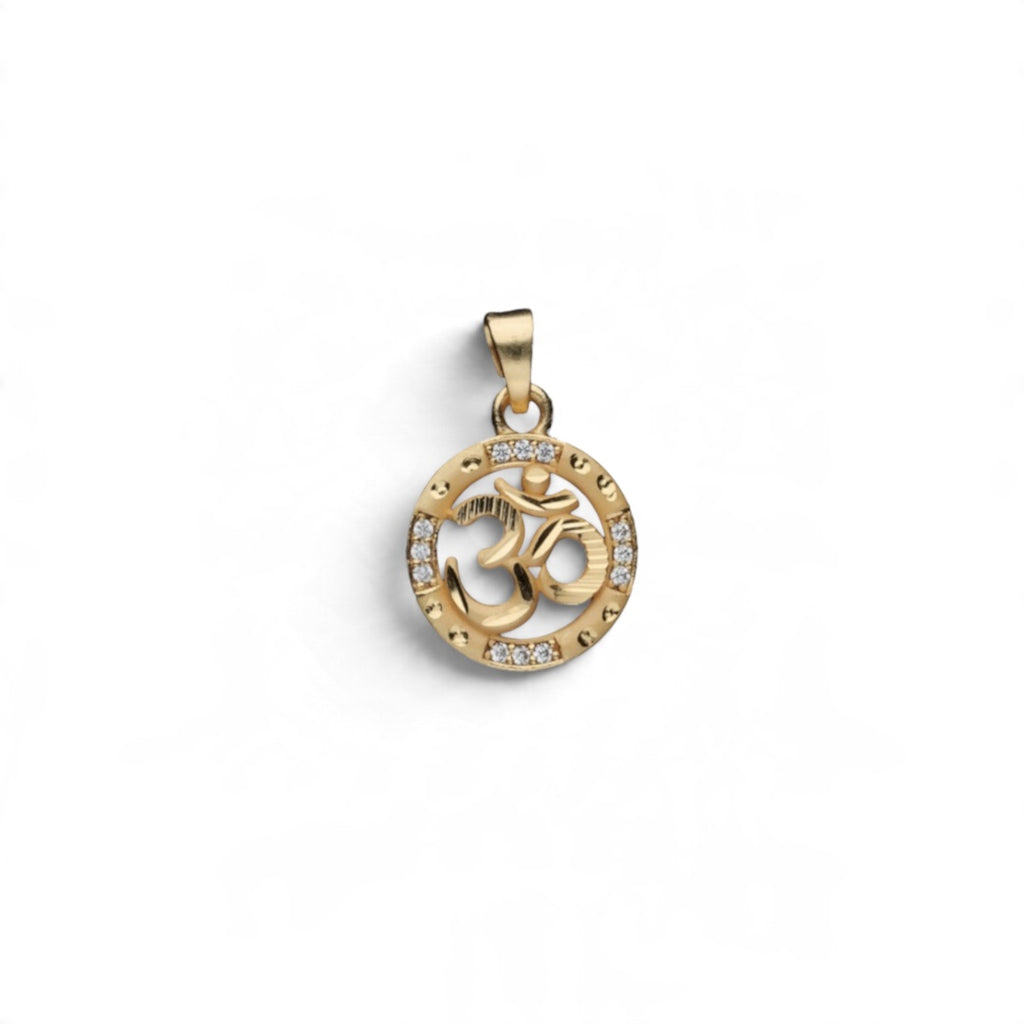Om Pendant - Round Gold Plated Daily Wear | Cotidiano I