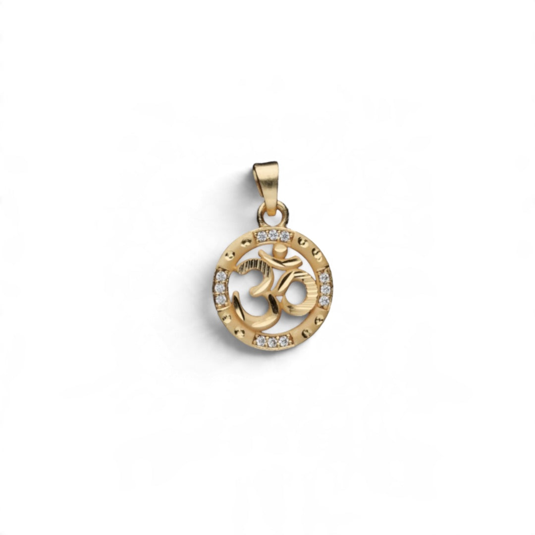 Om Pendant - Round Gold Plated Daily Wear | Cotidiano I