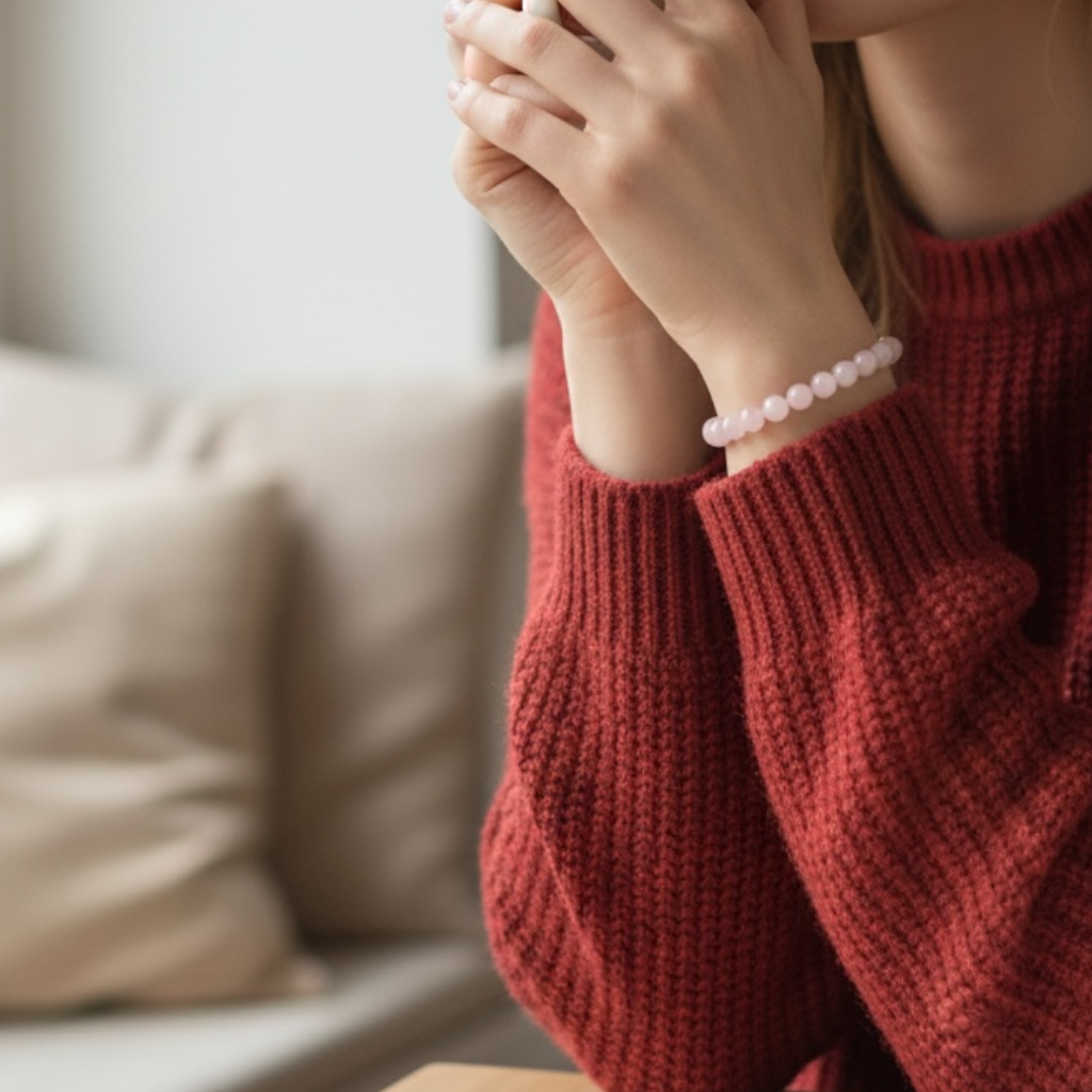 Rose Quartz Crystal Bracelet - Original Natural Stone