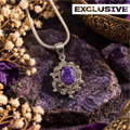 Charoite Pendant - Natural Stone & Ad Anti tarnish | Intuition