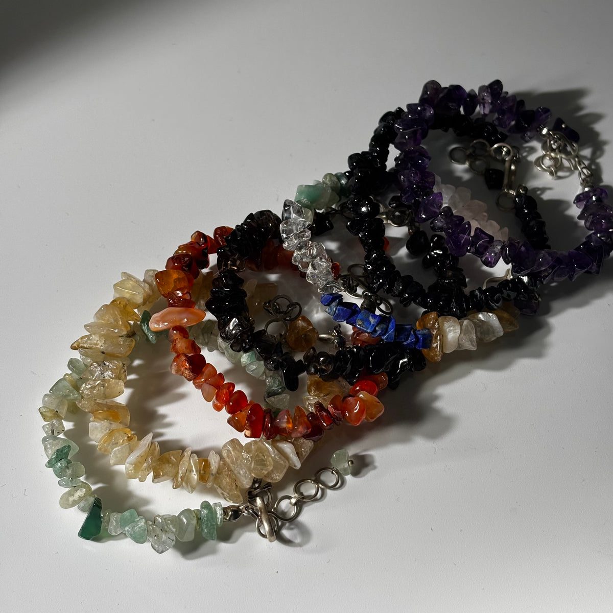 Crystals Bracelets - Chips Natural Stone Adjustable (7 pcs) | Destino