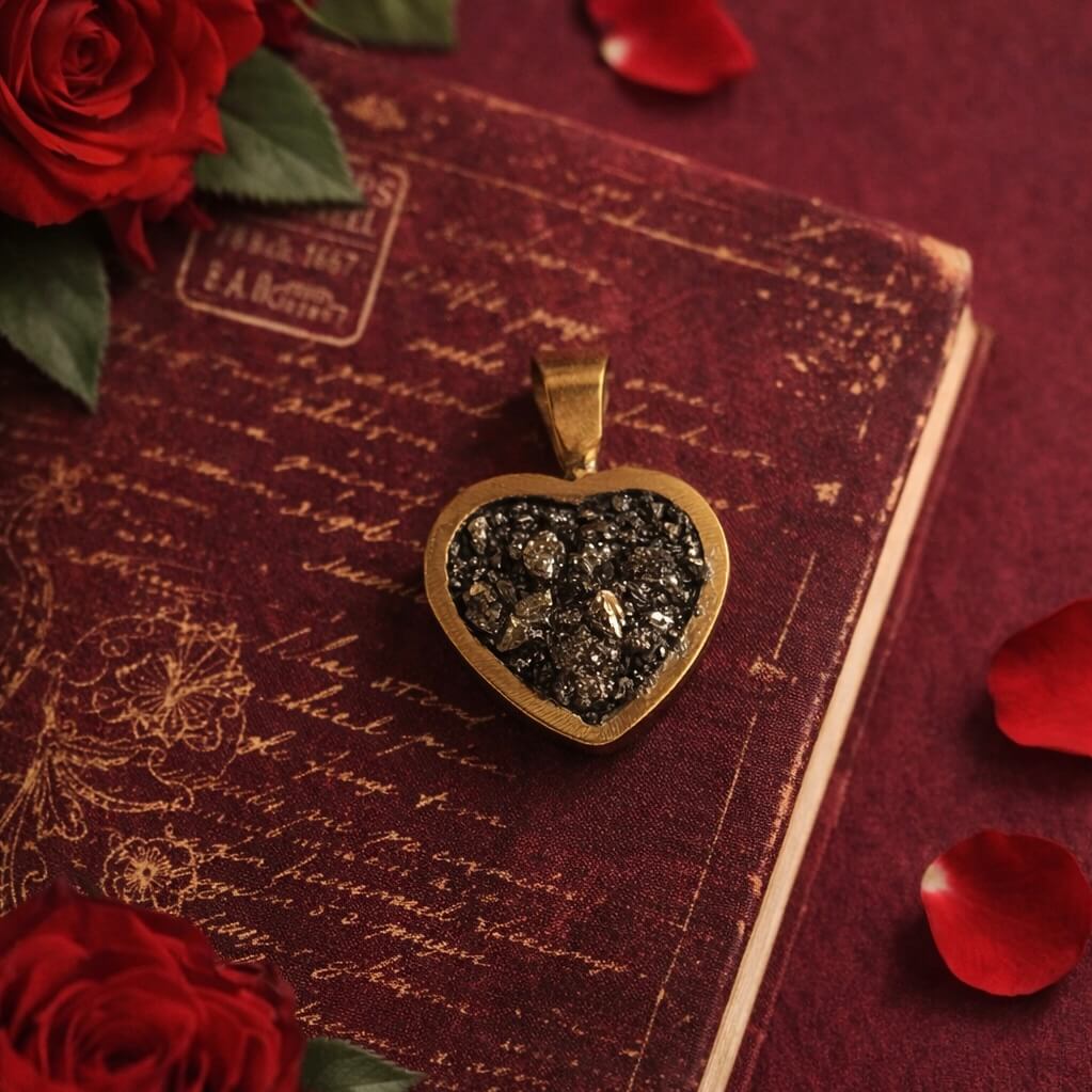 Pyrite Heart Pendant - Raw Natural | Reminder of Strength & Abundance