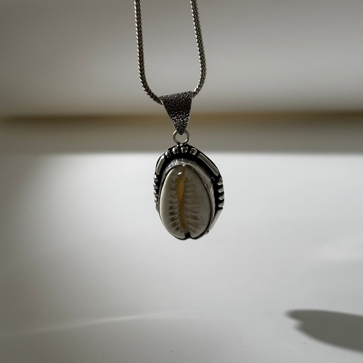 Kauri Shell Pendant - Natural Cowrie Cowry Oxidised | Mar II