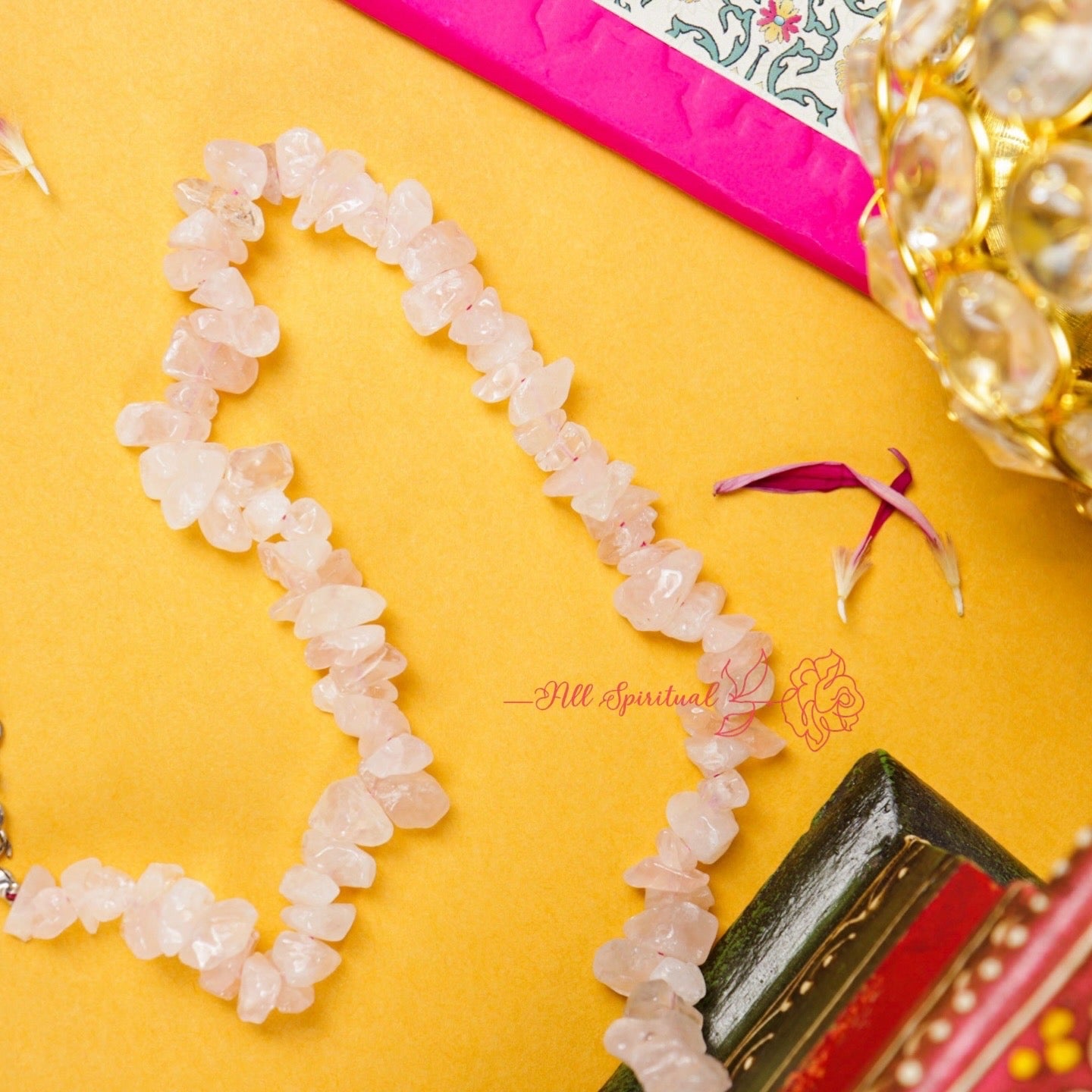 Rose Quartz Necklace – Natural Chip Stones | Reminder of Love & Compassion