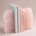 Rose Quartz Crystal Book Ends – Natural Crystal Pair | Traditionally Linked with Heart Centered Energy - Functional & Aesthetic