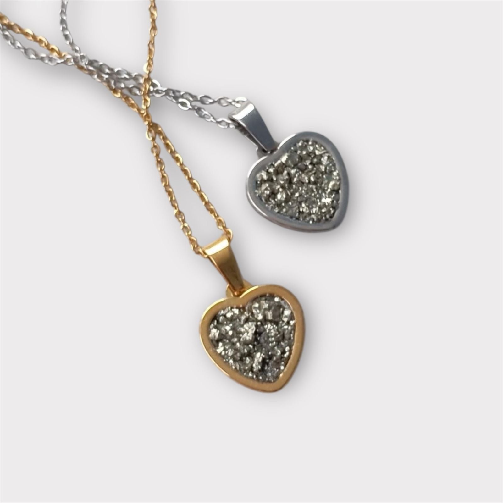Pyrite Heart Pendant - Raw Natural | Reminder of Strength & Abundance