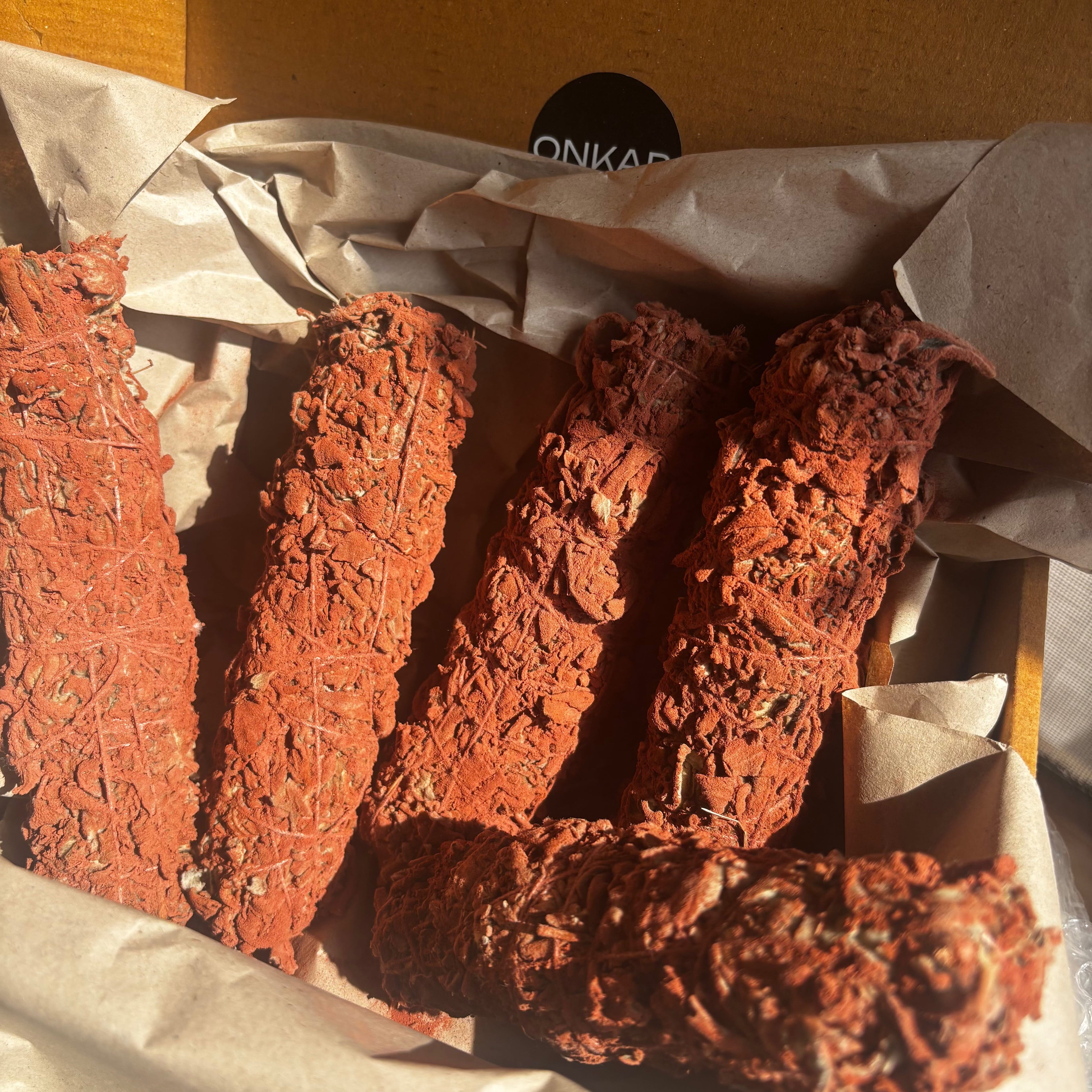 Red Dyed Sage Smudge Stick | Decorative Smudging Stick