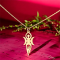 Mother Earth Goddess Pendant - 18k Gold Plated