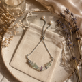 Multi Fluorite Bracelet – Minimal Chip Style Adjustable | Reminder of Balance