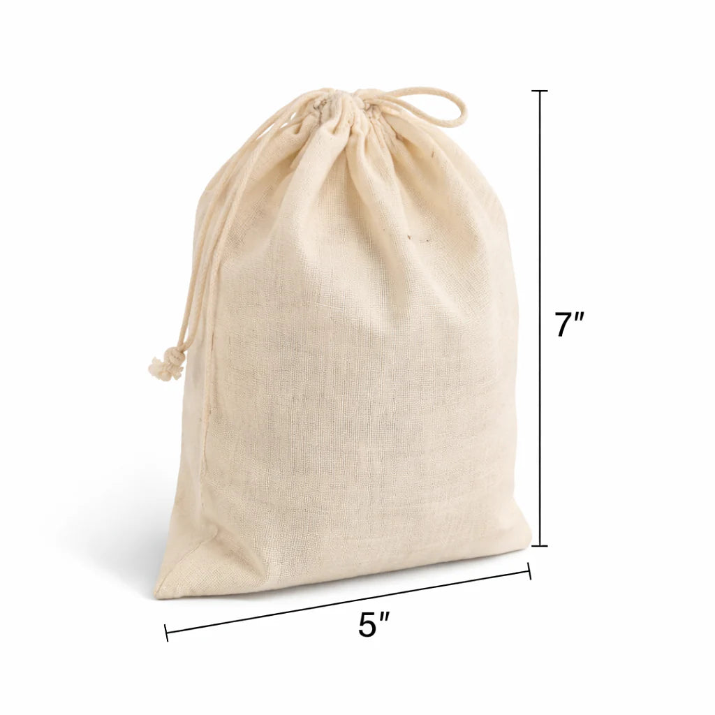 Branding Code Cotton Drawstring Bag 03 | 5x7 Inch 150GSM (100 piece)