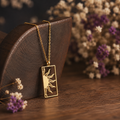 Celestial Code Pendant 02 - Brass Gold Plated | Sun Rise Glow