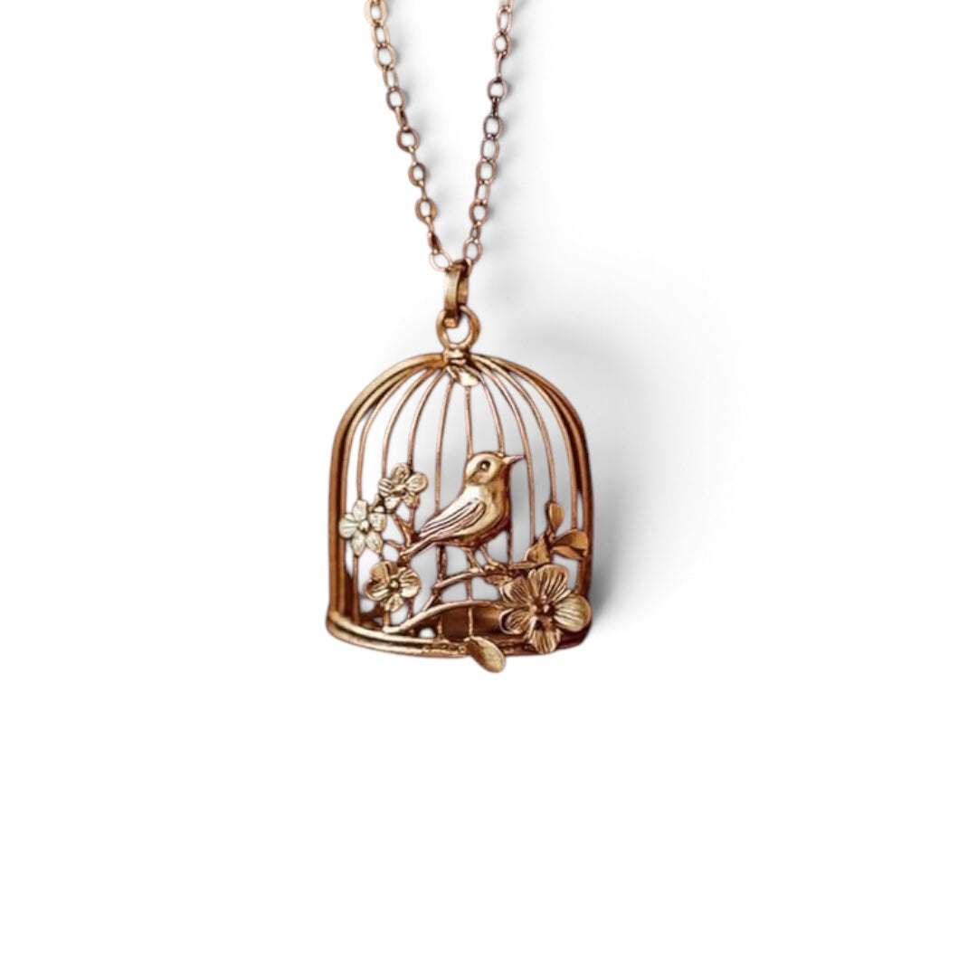 Mythic Code Pendant 03 - Brass Gold Plated | Free Bird A Symbol of Freedom & New Beginnings