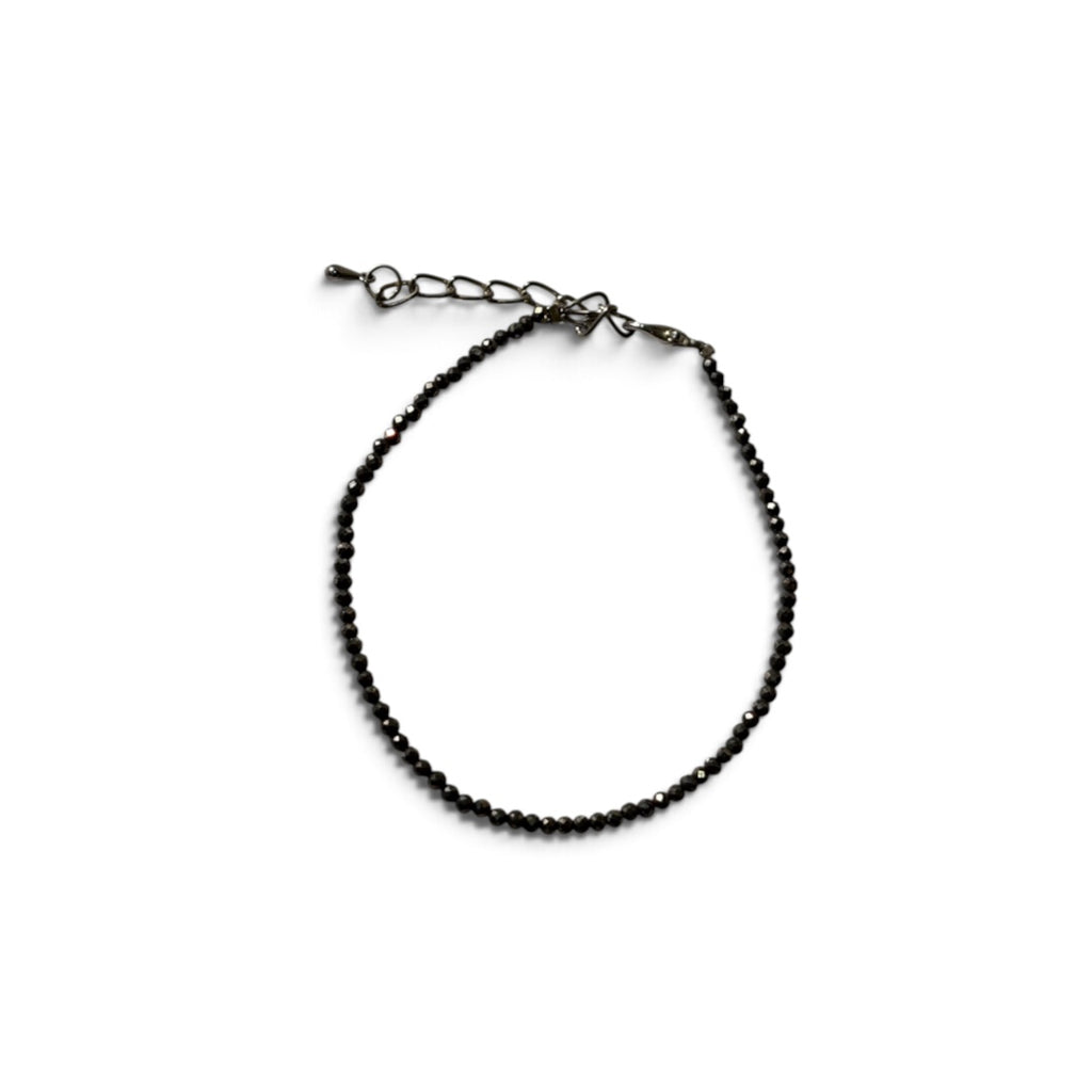 Pyrite Anklet - Faceted Natural Stone Adjustable | Esplendor