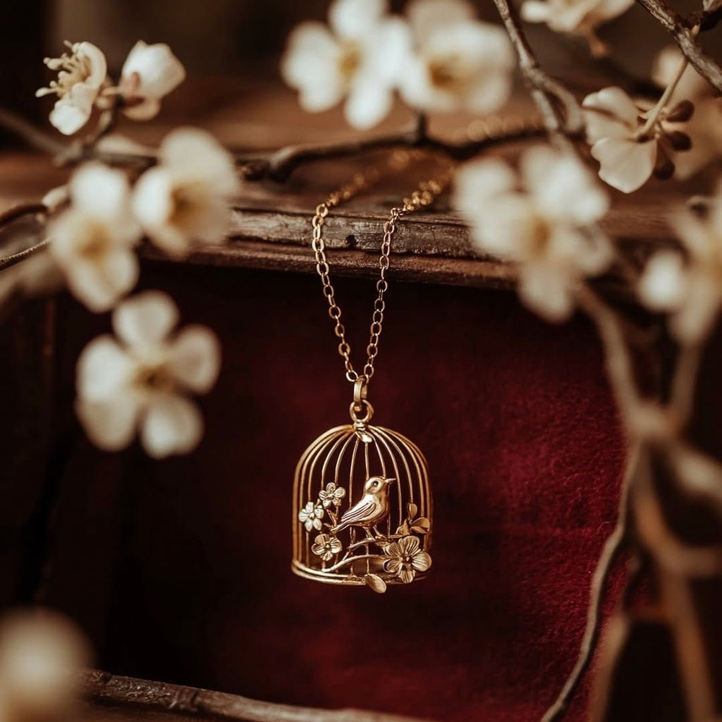 Mythic Code Pendant 03 - Brass Gold Plated | Free Bird A Symbol of Freedom & New Beginnings