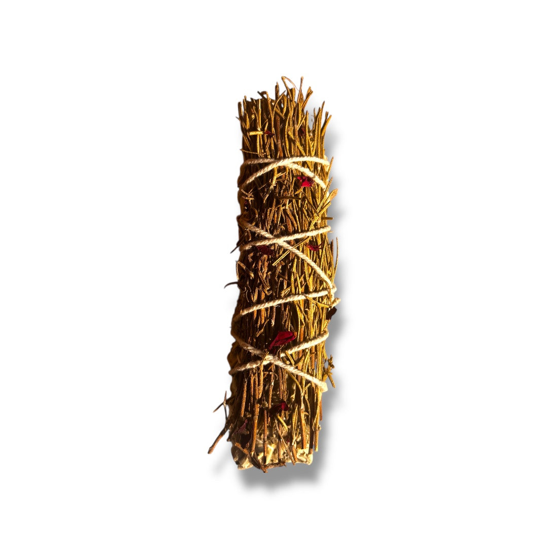 Mystic Rosemary Sage Smudge Stick & Floral Petal Touch | Believed to Purify Energy & Create a Peaceful Atmosphere