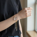 Clear Quartz Bracelet - Raw Natural Stone Adjustable | Essence of Clarity
