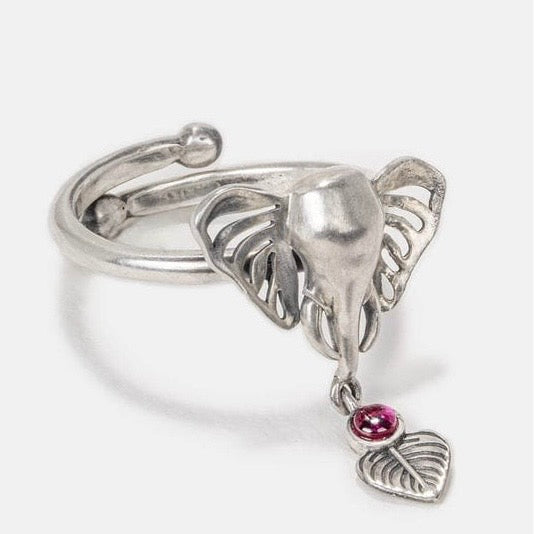 Gajraj Totem Ring - Silver Plated Adjustable | Symbolising Wisdom