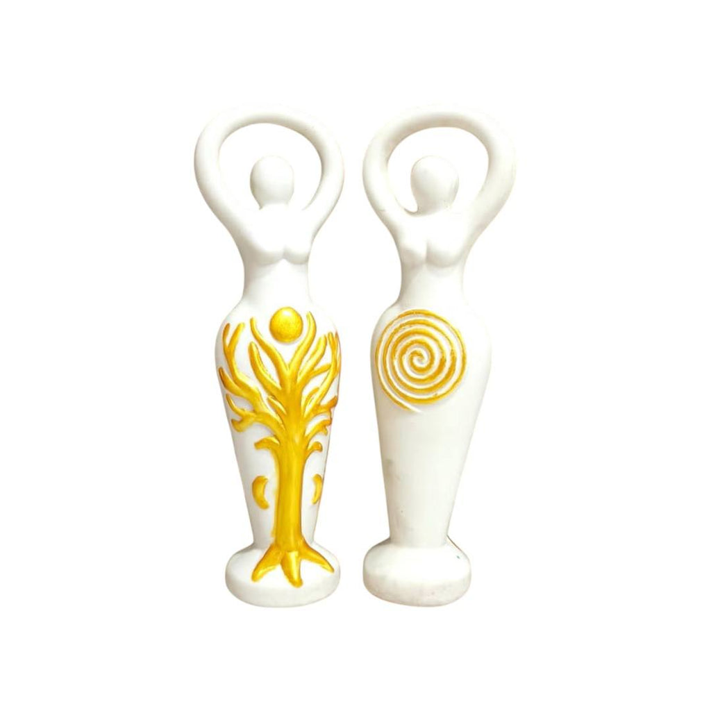 Goddess Triple Moon Idol - Resin Statue | Pentacle Spiral Goddess