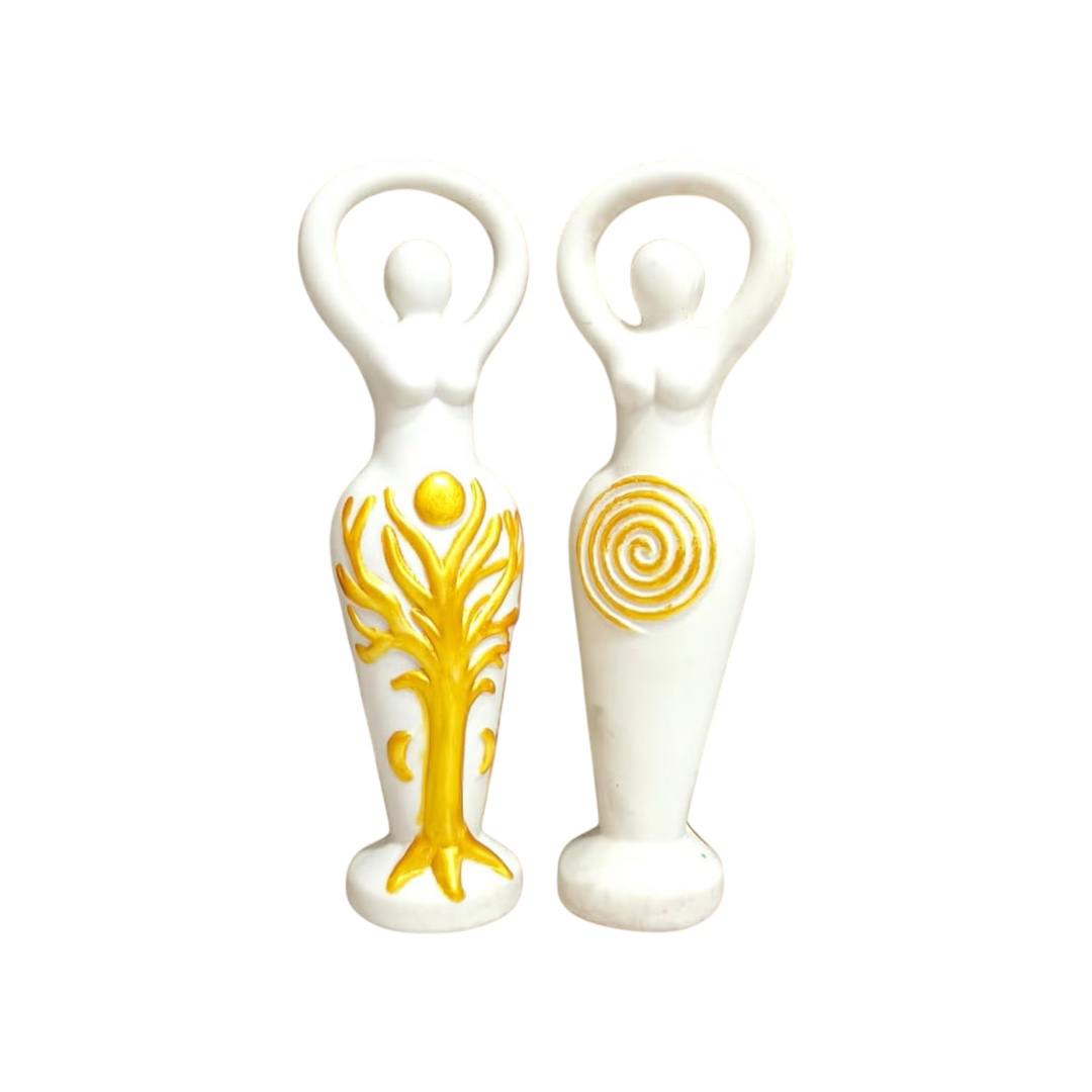 Goddess Triple Moon Idol - Resin Statue | Pentacle Spiral Goddess
