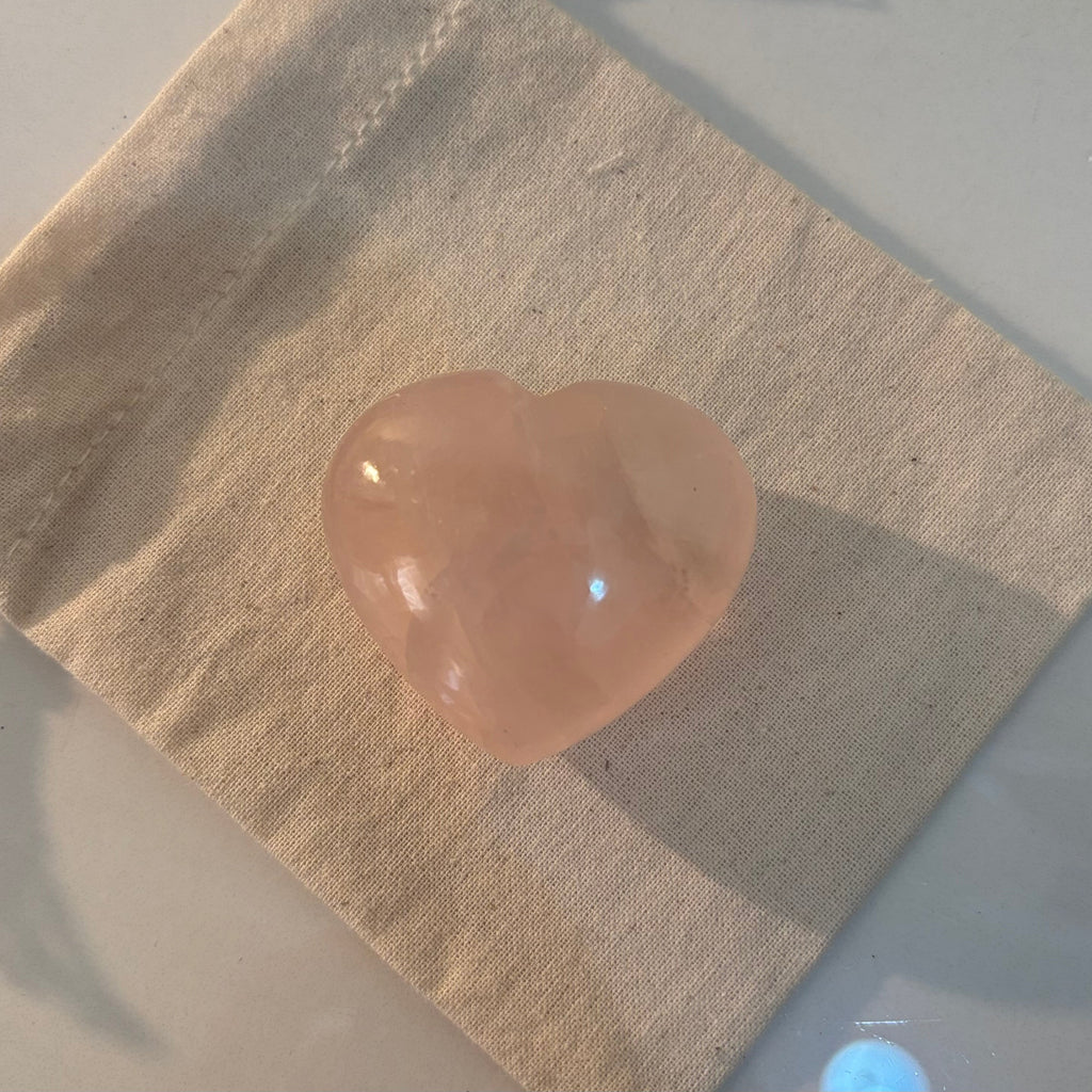 Rose Quartz Heart - Puffy | Traditionally Associated With Heart Chakra & Promoting Love