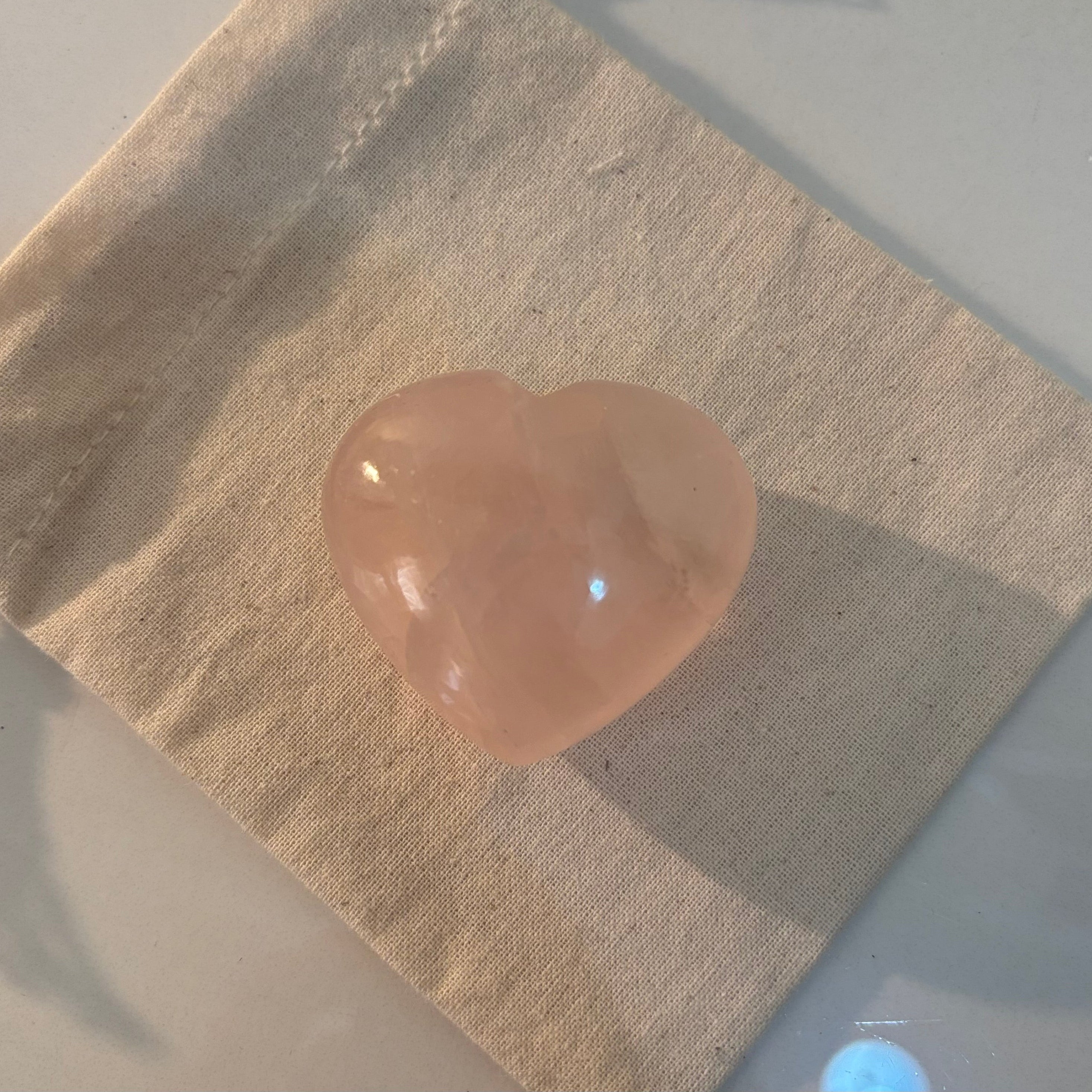 Rose Quartz Heart - Puffy | Traditionally Associated With Heart Chakra & Promoting Love