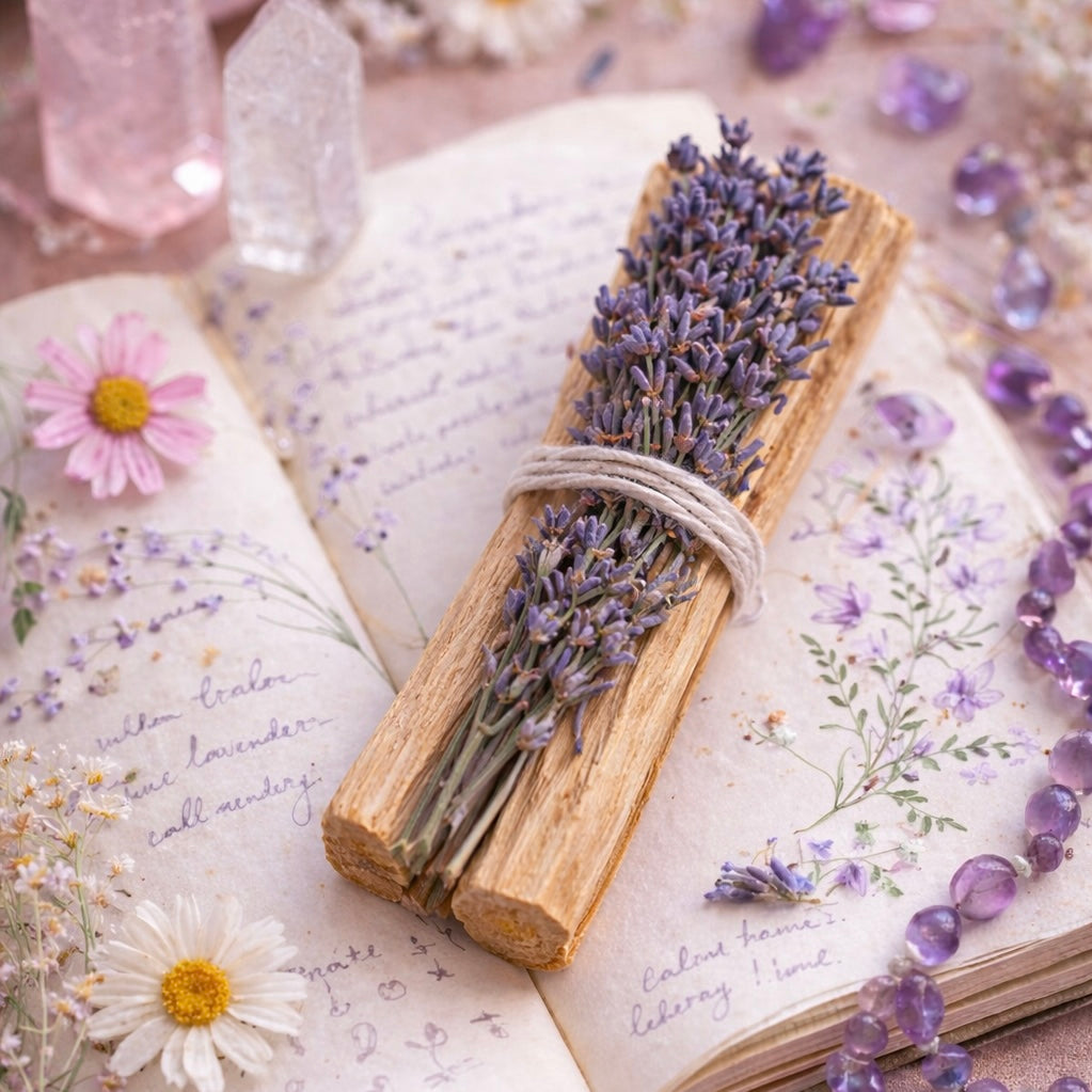 Lavender Palo Santo Holy Wood Smudge Stick | Believed to Support Calmness, Emotional Balance & Gentle Energy Cleansing