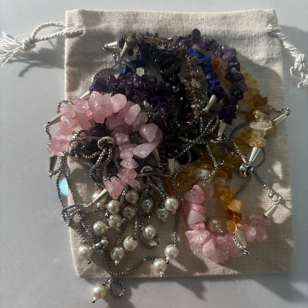 Gemstone Bracelet – Minimal Chip Style Adjustable Mix Assorted (Pack of 30)