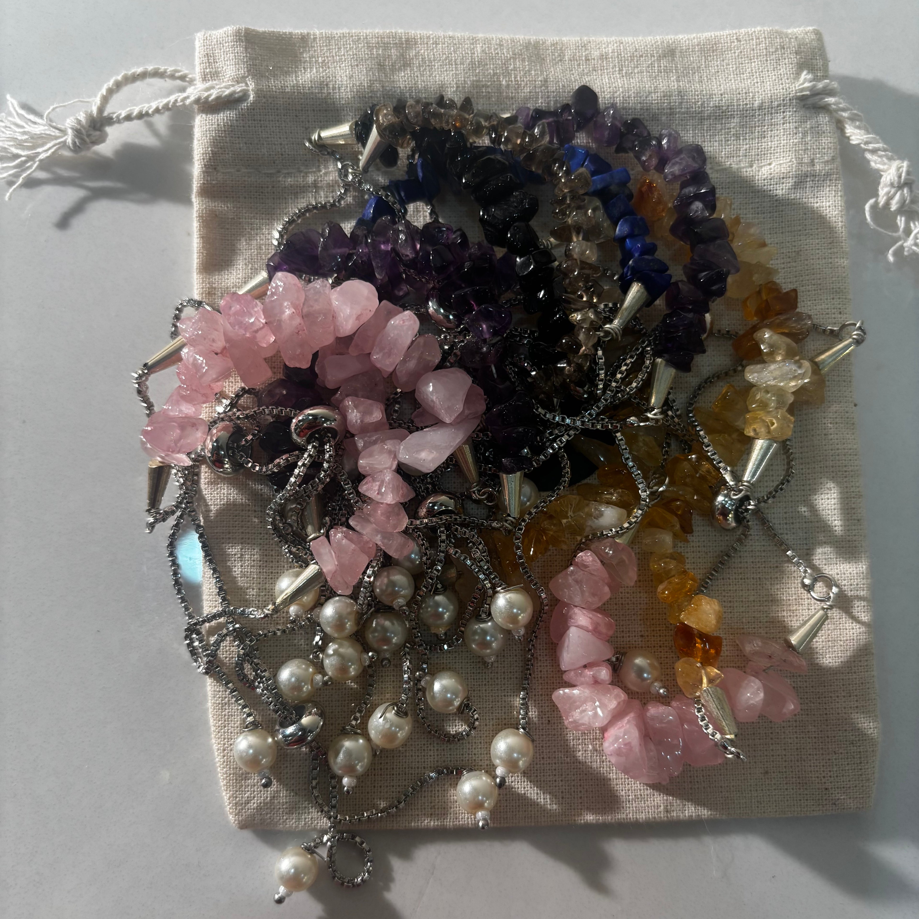 Gemstone Bracelet – Minimal Chip Style Adjustable Mix Assorted (Pack of 30)