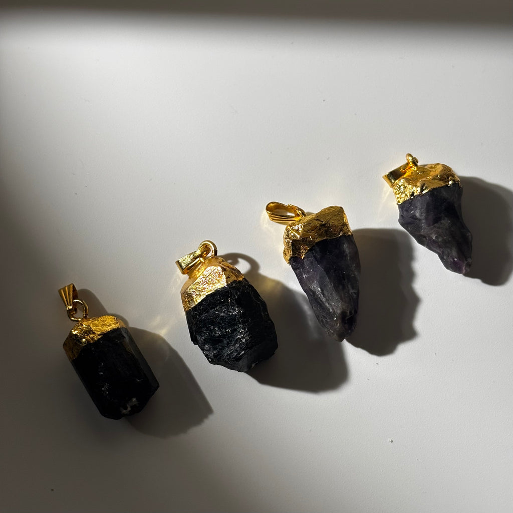 Crystals Pendants - Natural Stone Mix Assorted (5 pcs)