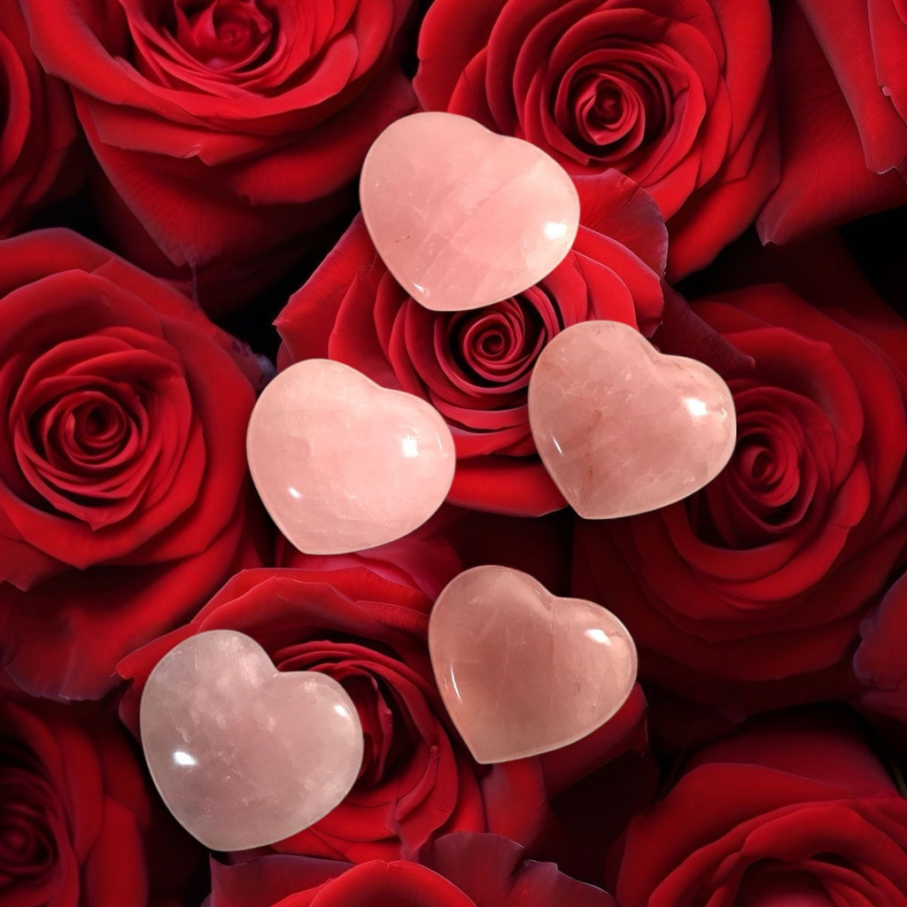 Rose Quartz Heart - Puffy | Traditionally Associated With Heart Chakra & Promoting Love