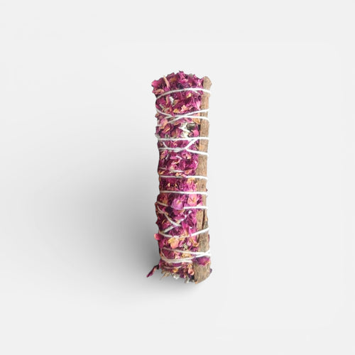 Cinnamon & Rose Sage Smudge Stick | Believed to Support Love, Warmth & Positive Energy